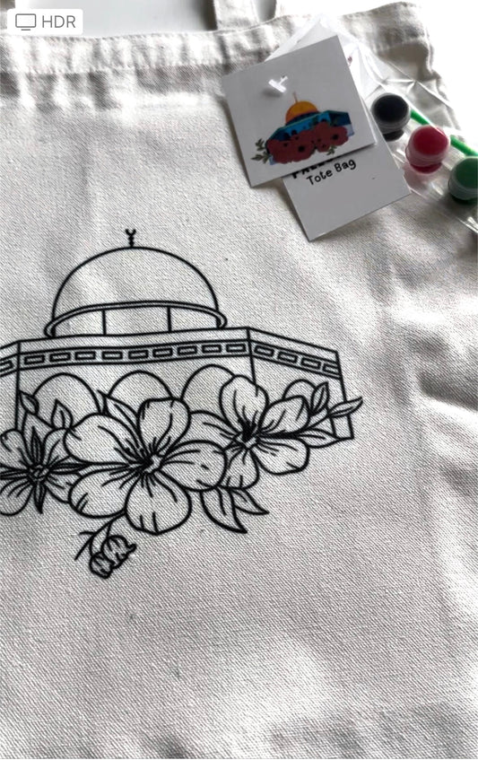 Palestine tote bag craft