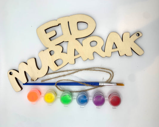Eid Mubarak wooden Banner craft kit