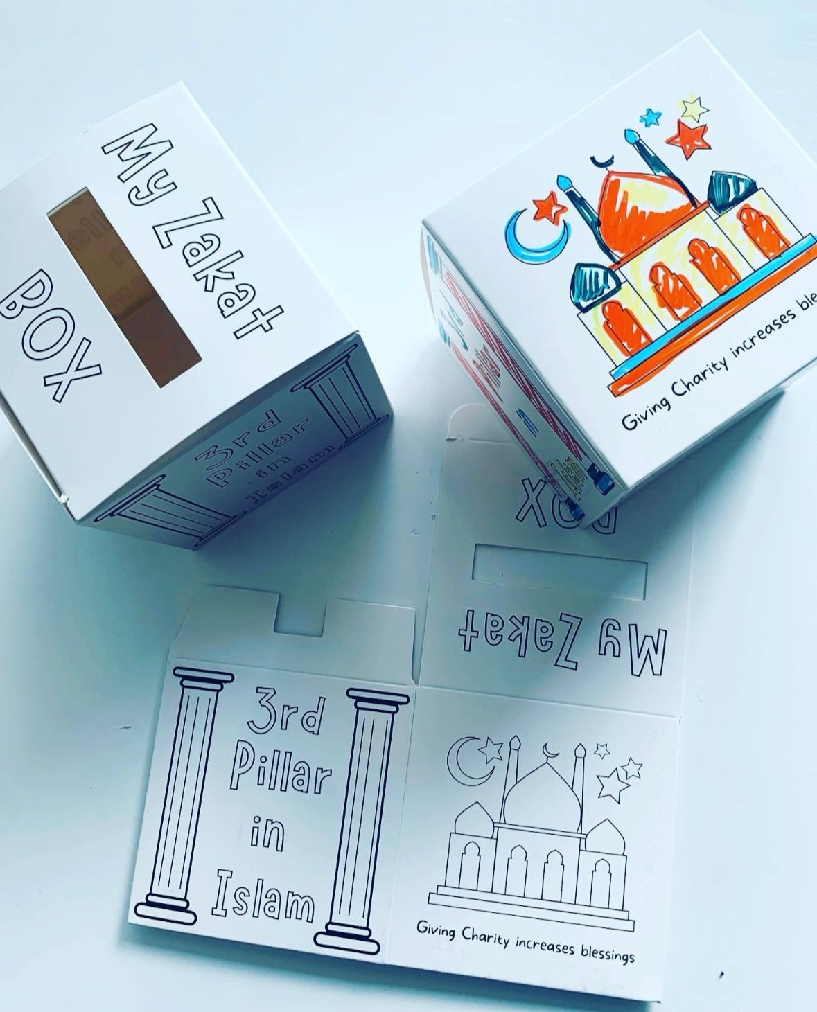 Color your own Zakat Box 5 pieces