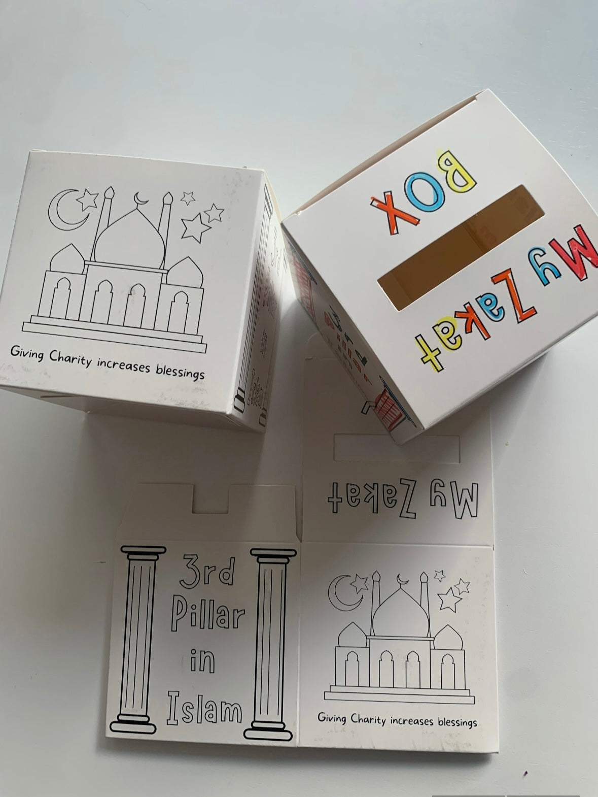 Color your own Zakat Box 5 pieces