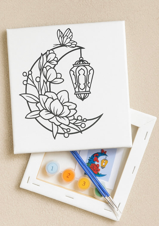Mini stretched canvas paint kit