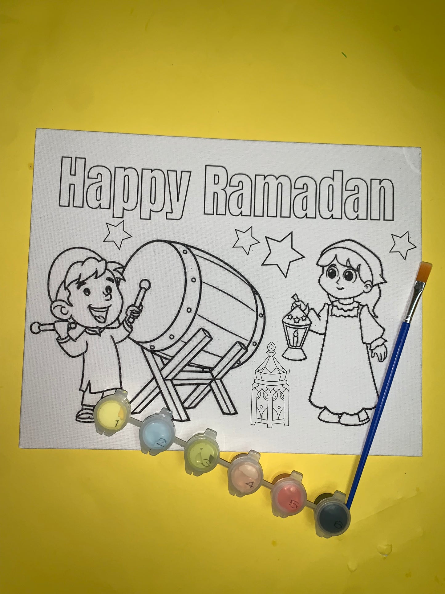 Ramadan or Eid canvas paint set