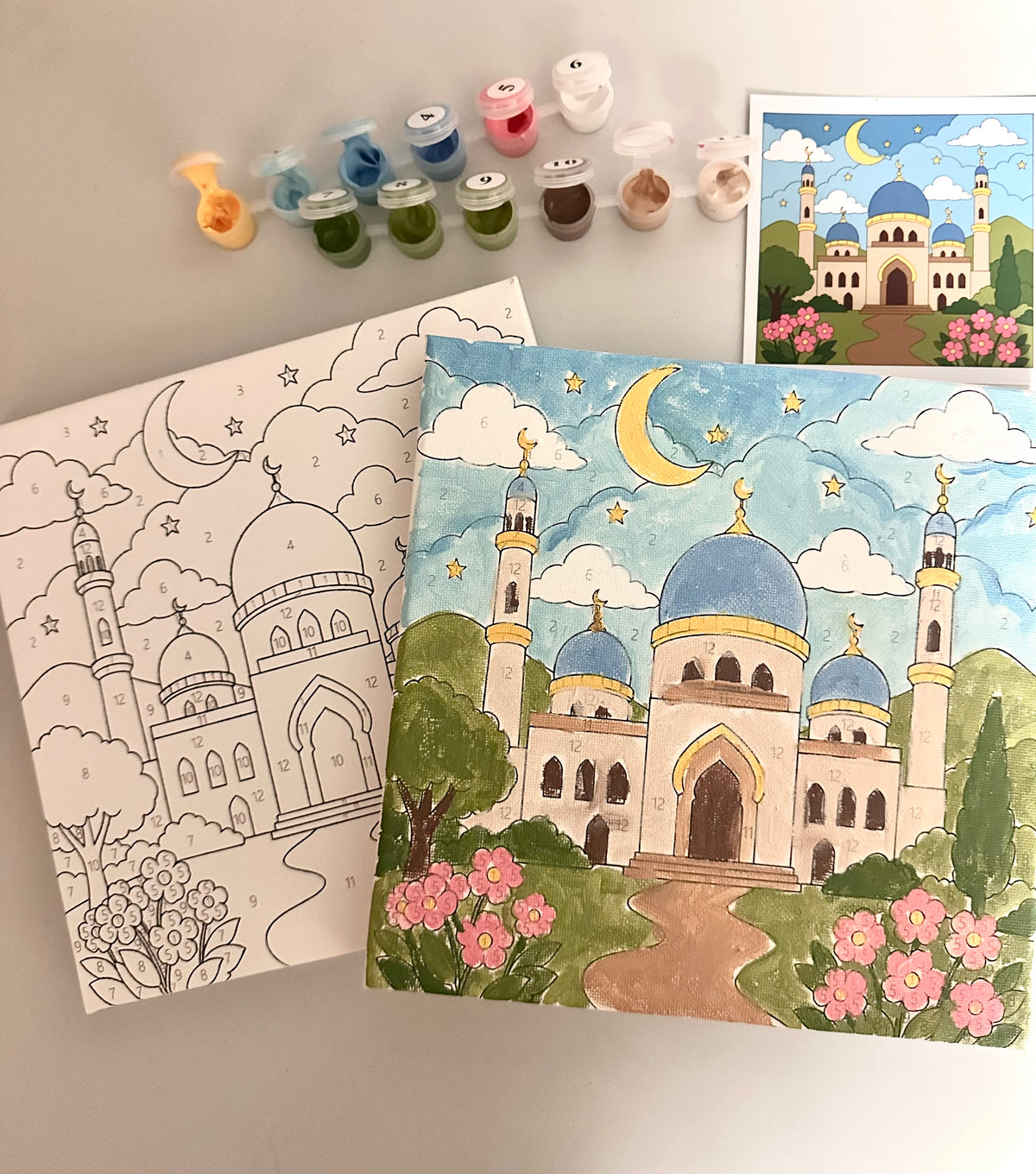 Paint by Number Masjid Canvas Kit