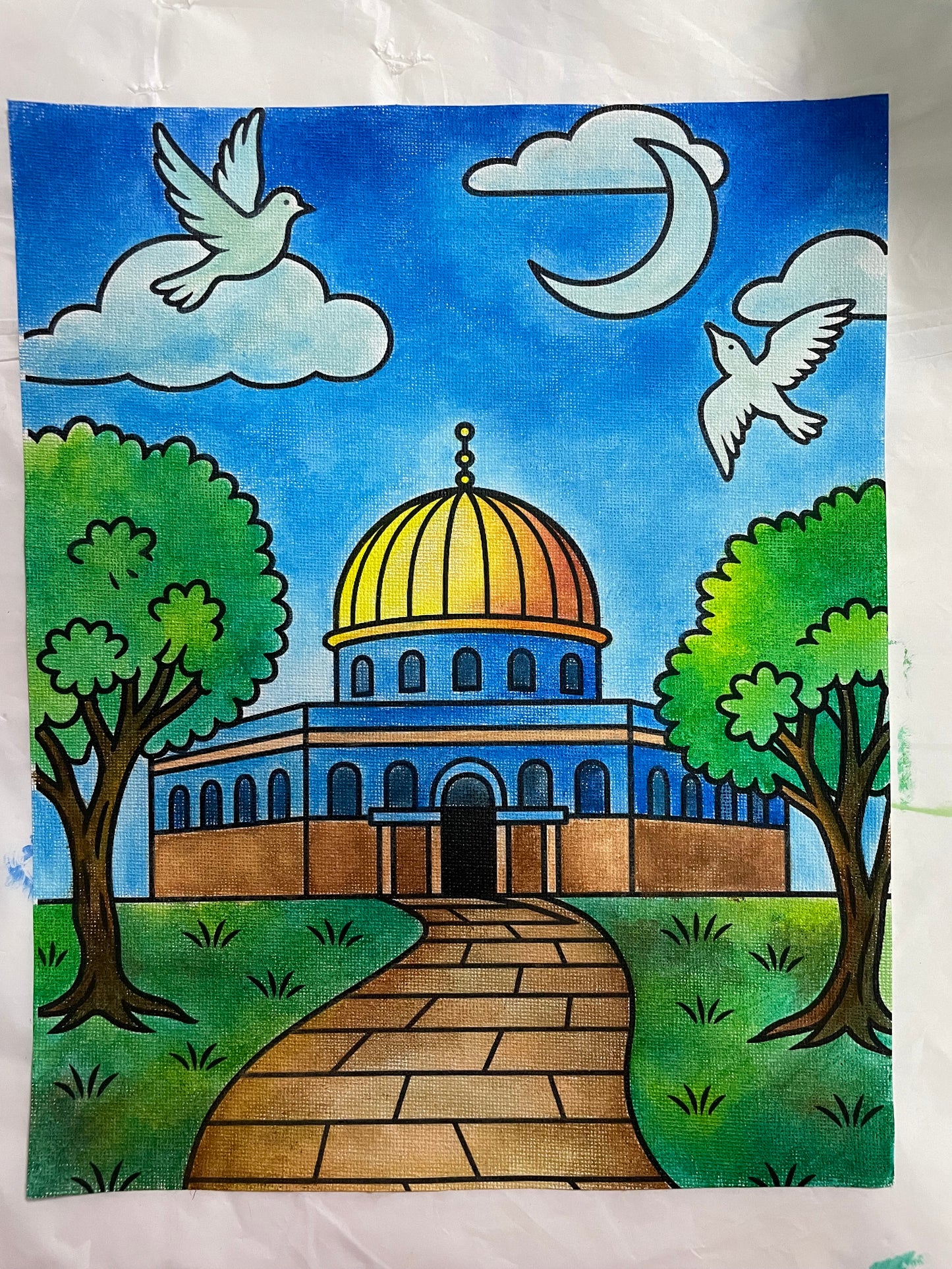 Beautiful Mosques oil painting kit