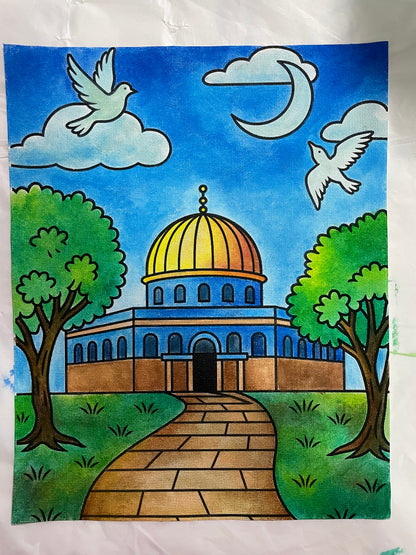 Beautiful Mosques oil painting kit