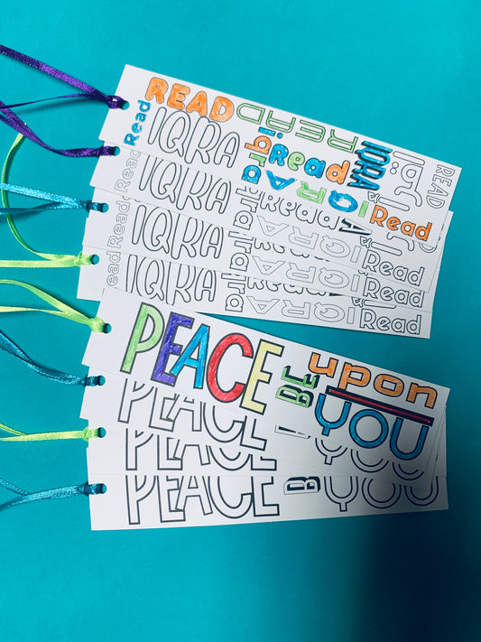 Favor pack: 12pc Color your own Book Marks