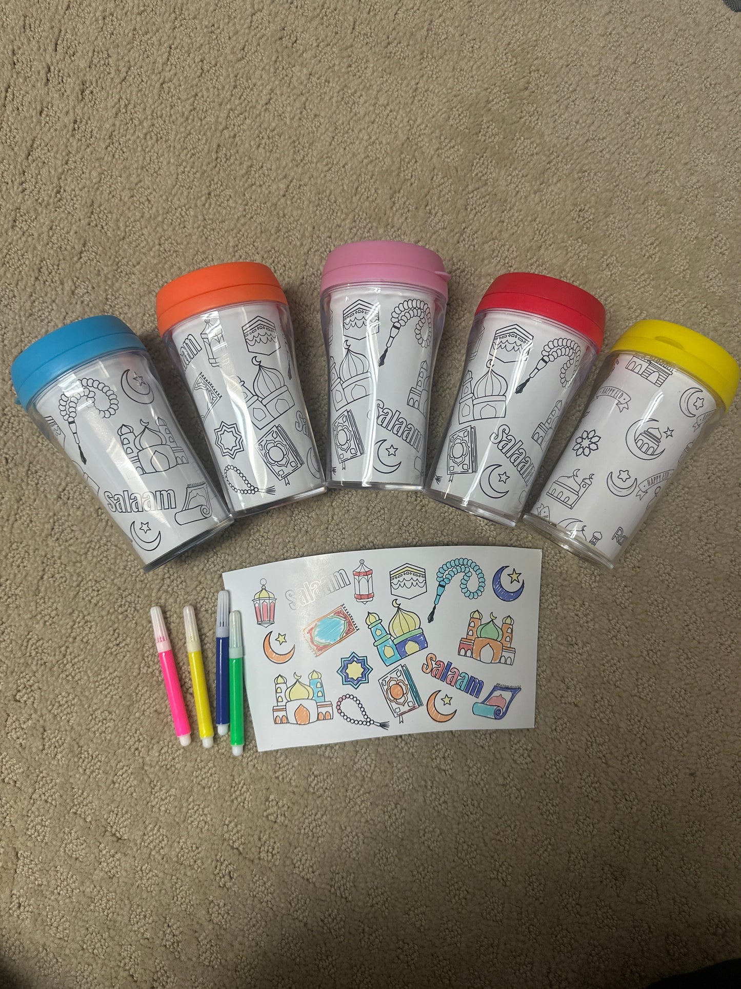 Color your own tumbler cup