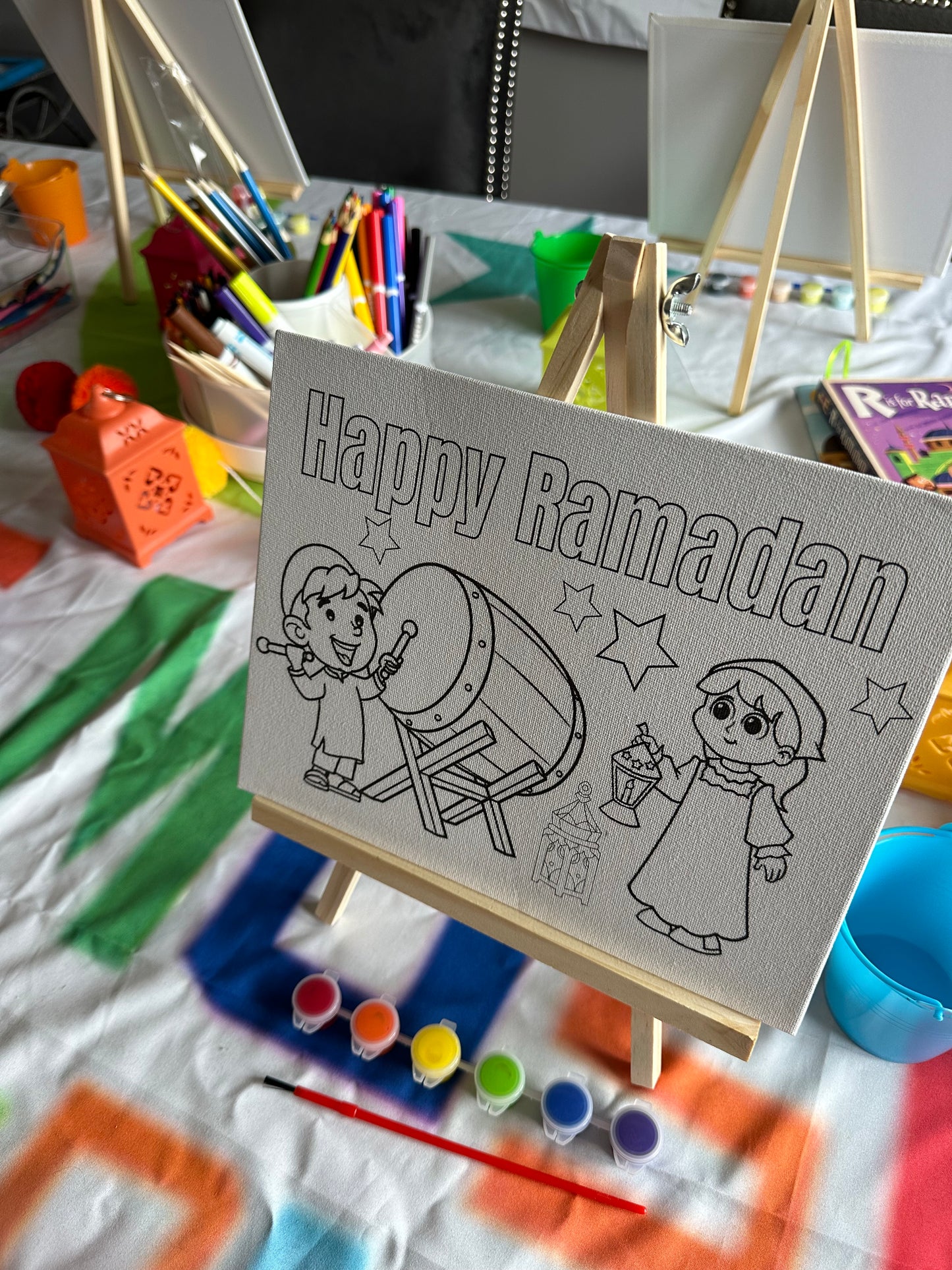 Ramadan or Eid canvas paint set