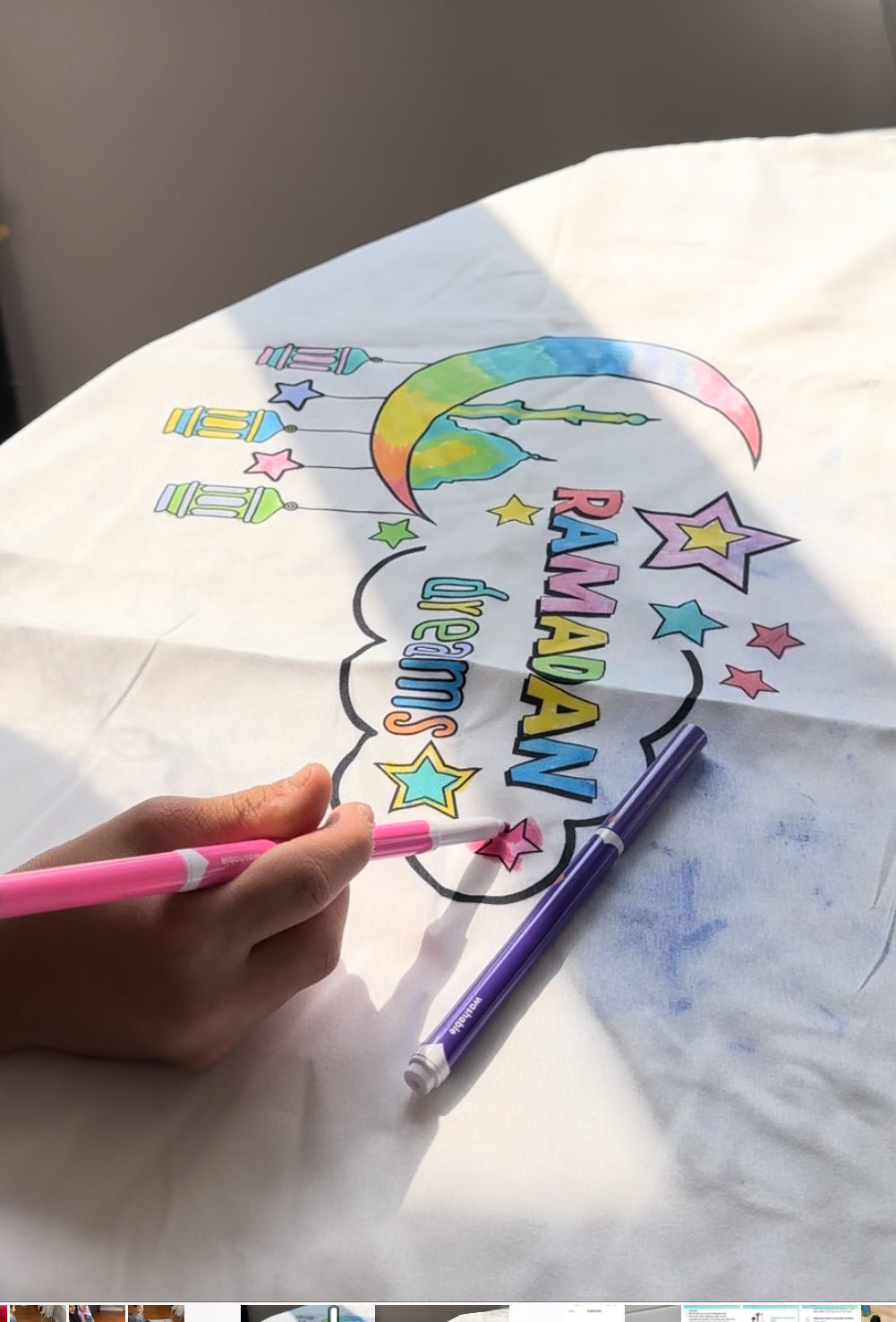 Ramadan Pillow coloring kit