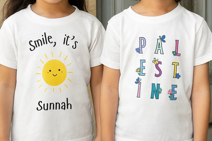 Kids Palestine Floral T-Shirt