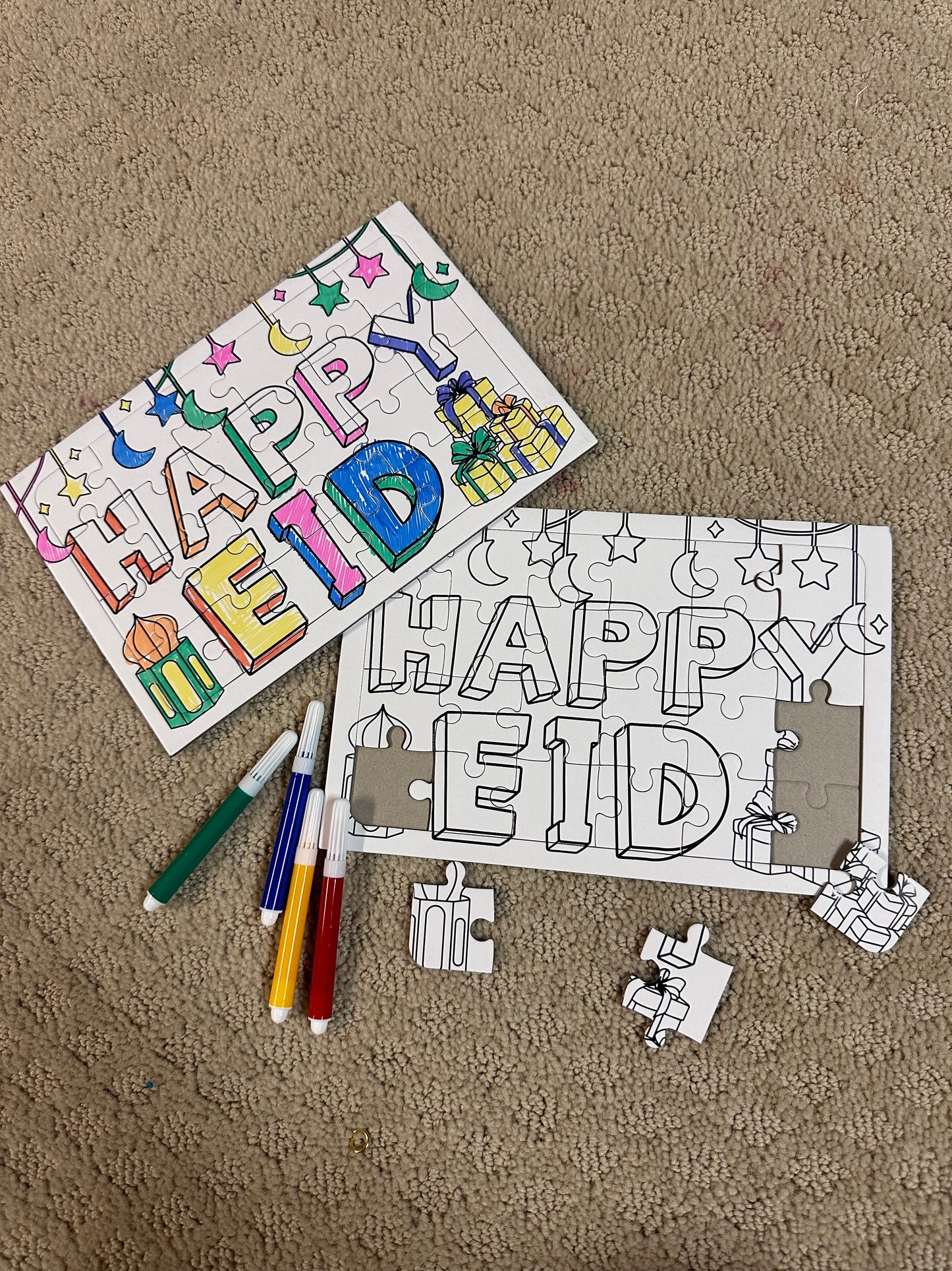 Color your own Ramadan or Eid Puzzle