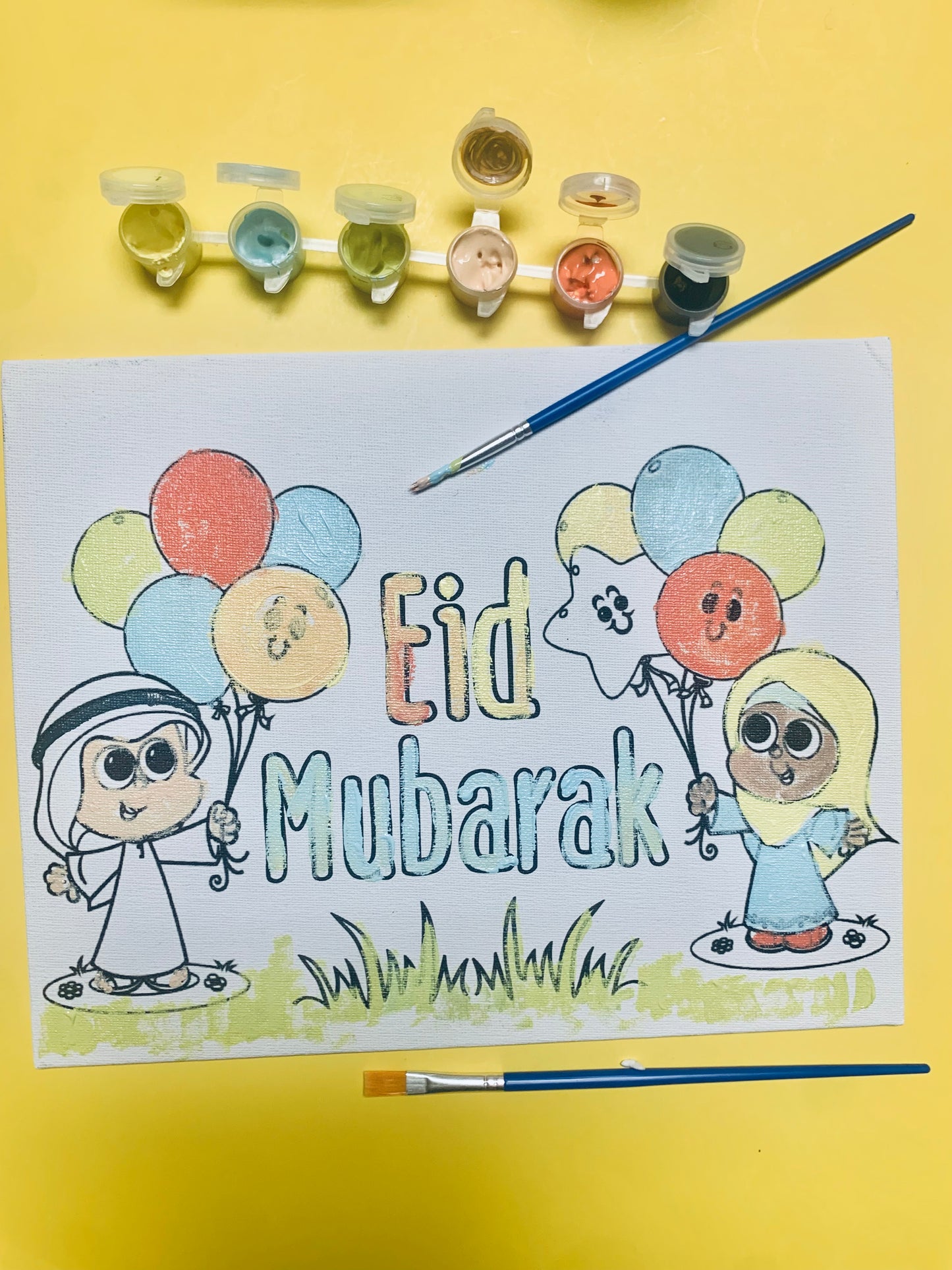 Ramadan or Eid canvas paint set