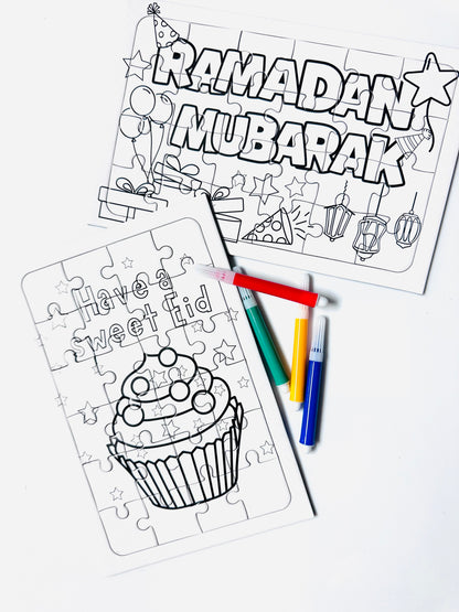 Color your own Ramadan or Eid Puzzle